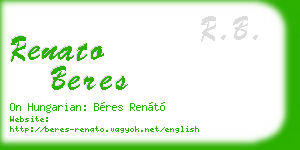 renato beres business card