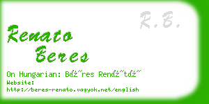 renato beres business card